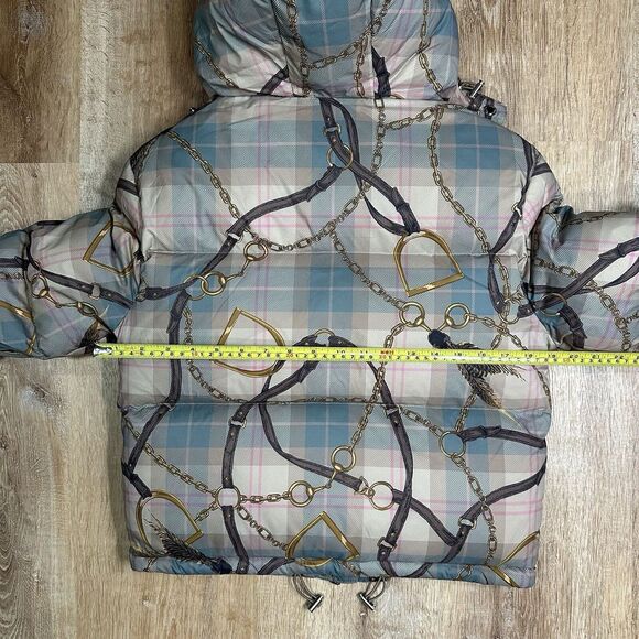 NWT Ralph Lauren Womens XXS Plaid Belting Print‎ Taffeta Down Coat Highland $345 - Picture 9 of 10